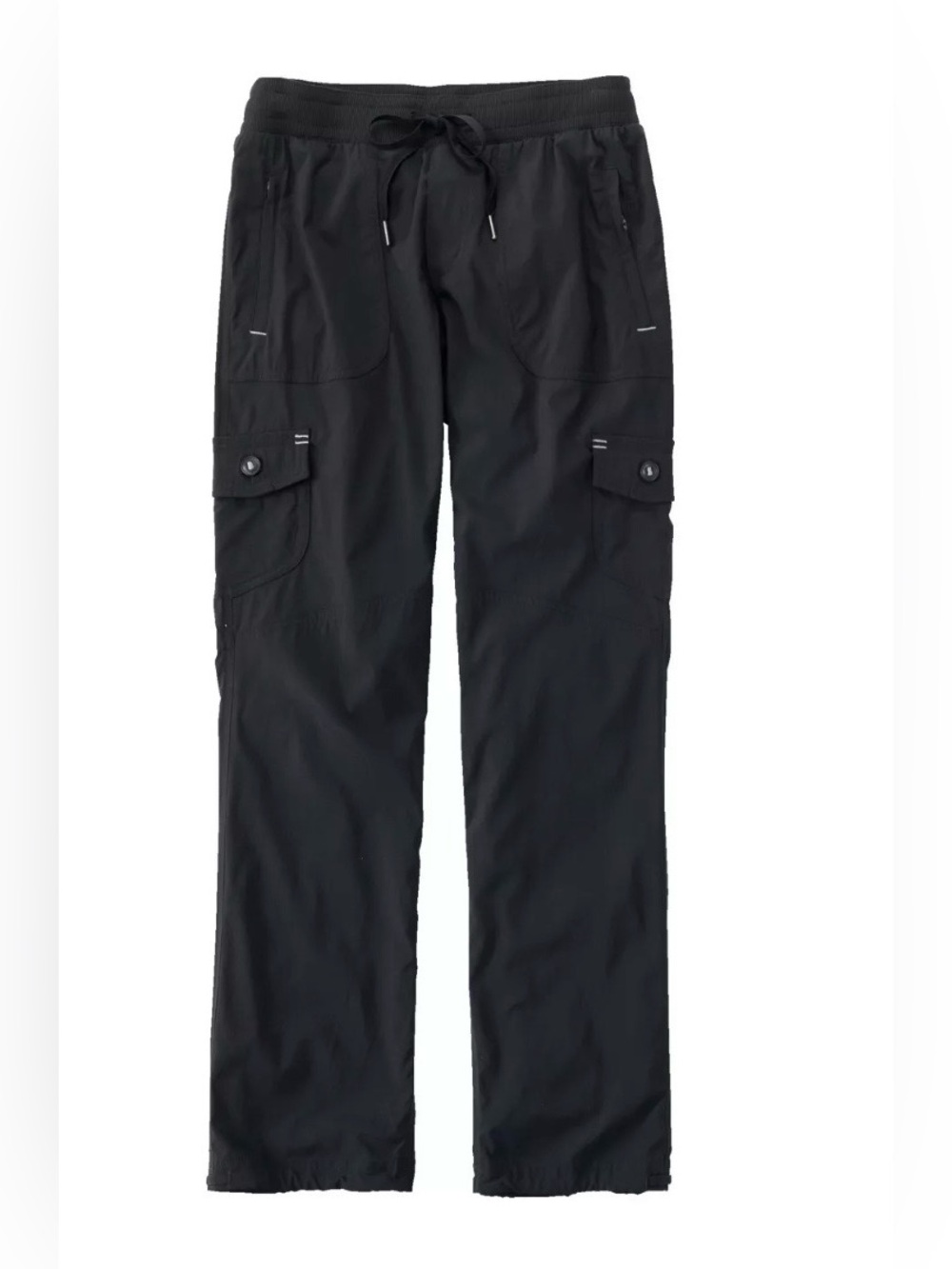L.L. Bean Women's Vista Camp Black Straight-Leg Cargo Pants